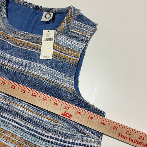 Anthropologie Akemi + Kin Dress Womens Size 12 Sleeveless Blue Striped Shift NWT - Picture 12 of 16